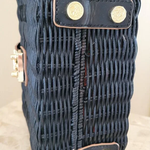 Spartina 449 Rattan Box Bag – Black – NWT - Picture 5 of 8